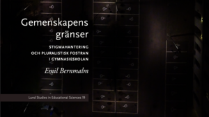 Framsida från avhandlingen Gemenskapens gränser