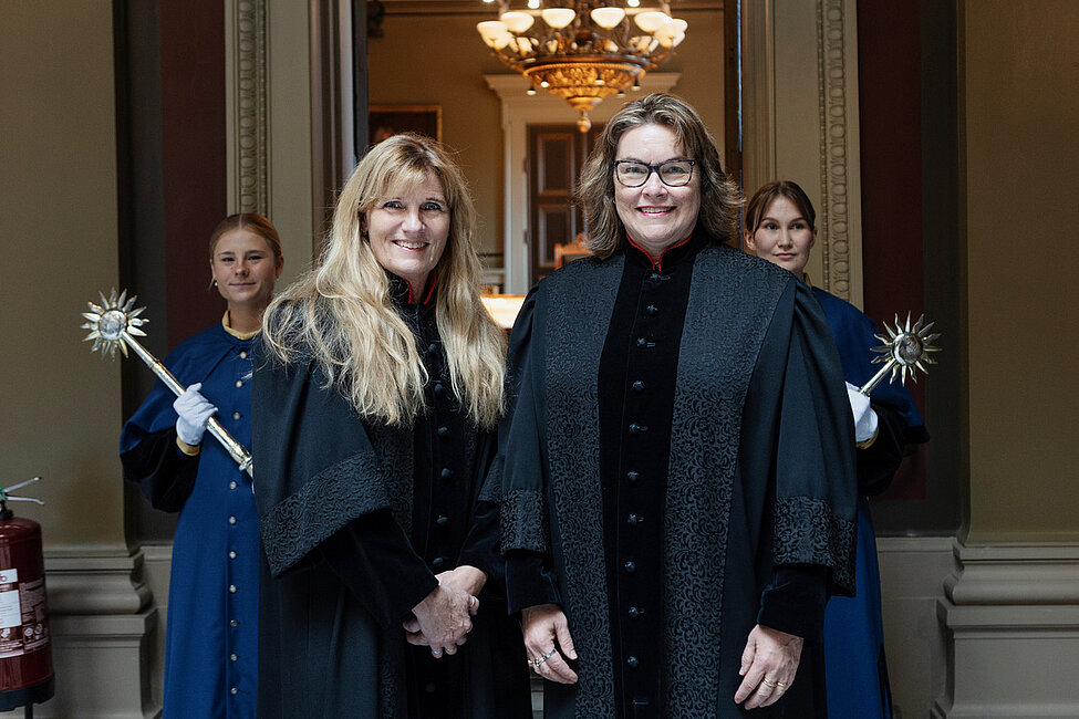 Professor Mona Holmqvist och professor Katarina Mårtensson